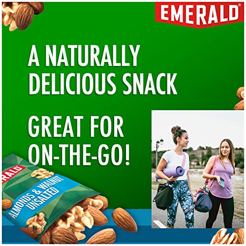 Emerald Nuts, Natural Walnuts & Almonds, 100 Calorie Packs, 7 Ct, 3.92 Oz (Pack of 12)