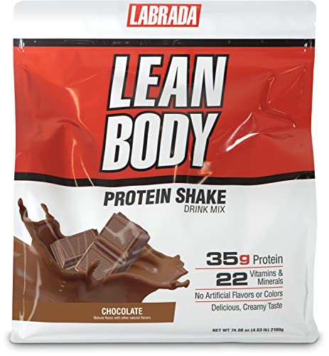 Lean Body All-in-One Chocolate Protein Shake. 35g Protein, Whey Blend, 7g Healthy Fats & Fiber, 22 Vitamins and Minerals, No Artificial Colors, Gluten Free, (4.6lb) Packaging May Vary