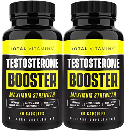 Natural Testosterone Booster for Men - Male Enhancing Supplement Test Booster Pills with Tongkat Ali & Horny Goat Weed - Enhance Muscle Growth, Stamina, Energy, Endurance, Strength, and Size (2 Pack)