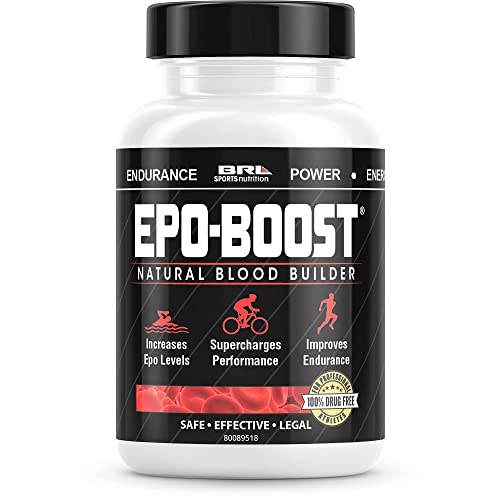 EPO-BOOST Natural Blood Builder Sports Supplement. RBC Booster with Echinacea & Dandelion Root for Increased VO2 Max, Energy, Endurance (1-Pack)
