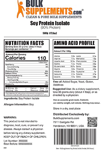 BulkSupplements.com Soy Protein Isolate Powder