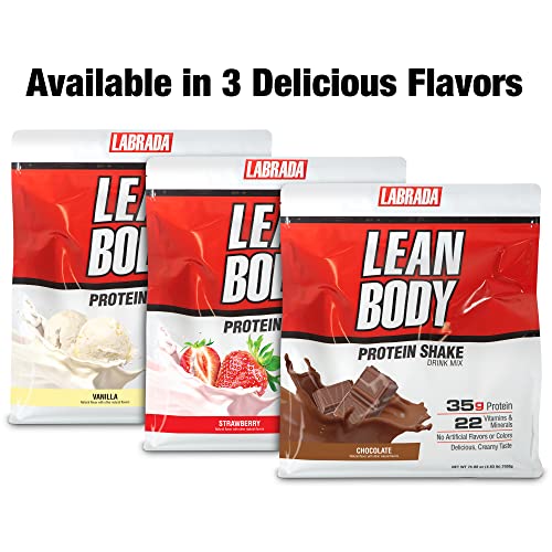 Lean Body All-in-One Vanilla Protein Shake. 35g Protein, Whey Blend, 7g Healthy Fats & Fiber, 22 Vitamins and Minerals, No Artificial Colors, Gluten Free, (4.6lb) Packaging May Vary