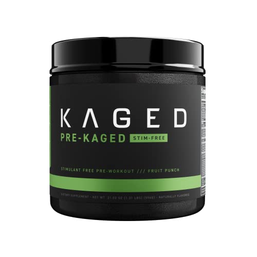 Stimulant Free Pre Workout Powder; KAGED Preworkout for Men & Pre Workout Women, Delivers Increased Strength, Endurance & Pumps; One of The Highest Rated Pre-Workout Supplements, Fruit Punch