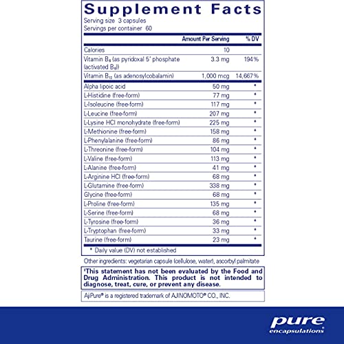 Pure Encapsulations Amino-NR | Natural Ratio Amino Acid Complex Support for Immune Function and Athletic Activity* | 180 Capsules