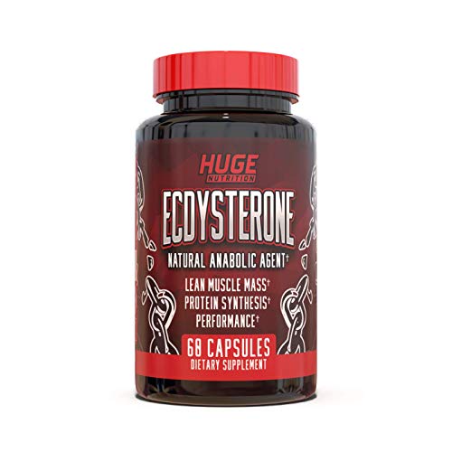 Huge Supplements, Natural Ecdysterone Anabolic Agent, Increases Lean Muscle Mass, Exercise Performance, Strength and Protein Synthesis, Formulated for Enhanced Absorption (60 Capsules)
