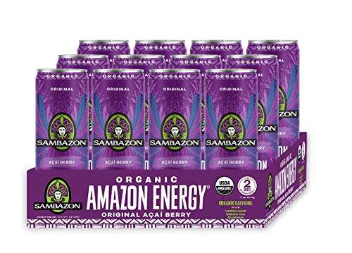 Sambazon Organic Amazon Energy Drink, Original Acai Berry, 12 Ounce (Pack of 12)