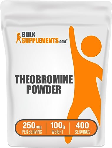 BULKSUPPLEMENTS.COM Theobromine Powder - Theobromine Supplement, Nootropic Supplement - Brain & Energy Support, Gluten Free - 250mg per Servings, 400 Servings, 100g (3.5 oz)