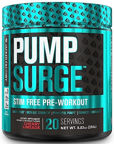 Jacked Factory PUMPSURGE Caffeine Free Pump & Nootropic Pre Workout Supplement