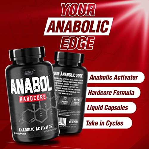Nutrex Research Anabol Hardcore Anabolic Activator, Muscle Builder and Hardening Agent, 60 Pills