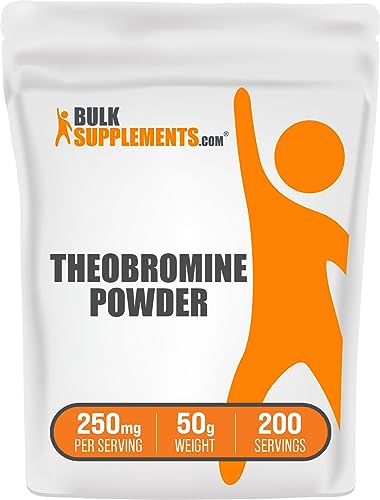 BULKSUPPLEMENTS.COM Theobromine Powder - Theobromine Supplement, Nootropic Supplement - Brain & Energy Support, Gluten Free - 250mg per Servings, 200 Servings, 50g (1.8 oz)