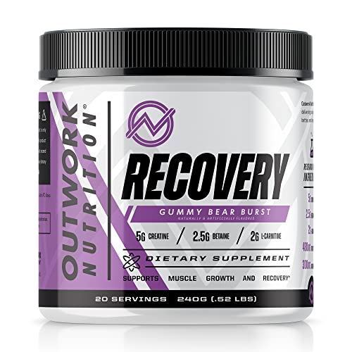 Outwork Nutrition Recovery Supplement - Post Workout Recovery Drink & Muscle Builder - Backed by Science (240 Grams) (Gummy Bear Burst, 8.46)