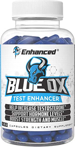 Enhanced Labs - Blue Ox Testosterone Booster- Natural Testosterone Supplement for Increased Strength & Testosterone for Men (120 Capsules)
