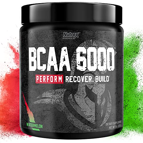 Nutrex Research - BCAA Powder 6000 Amino Acid - 6 Grams of BCAAs Amino Acids Supplement for Post Workout Recovery & Muscle Growth - Amino Energy Workout Recovery Drink (Watermelon - 30 Servings)