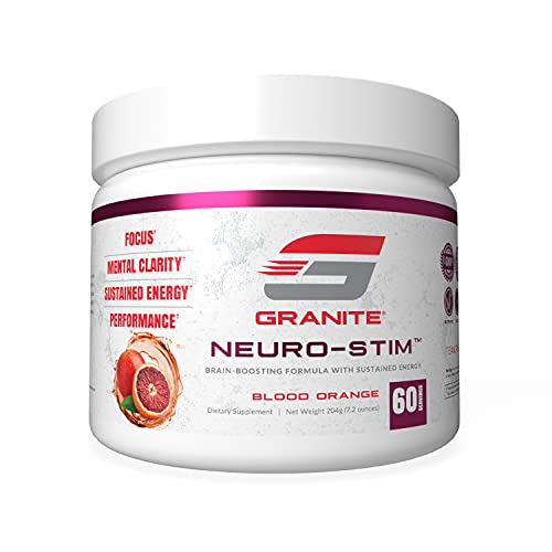 Granite® Neuro-Stim™ Brain Boosting Nootropic + Energy Formula (60 Servings) Science-Backed Ingredients to Support Healthy Mental Focus, Clarity & Performance | Vegan, Soy Free, Gluten Free.
