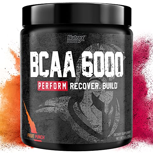 Nutrex Research BCAA Powder 6000 | Proven BCAAs 2:1:1 Ratio of L-Leucine, L-Isoleucine, L-Valine for Muscle Recovery
