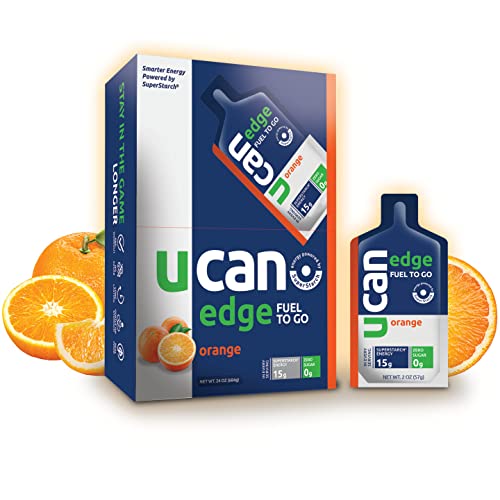 UCAN Edge Energy Gel (12, 2 Ounce Packets) Great for Running, Training, Fitness, Cycling, Crossfit & More | Sugar-Free, Vegan, & Keto Friendly Energy Supplement