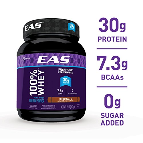 EAS 100% Pure Whey Protein Powder, Chocolate, 2 lb (Packaging May Vary)