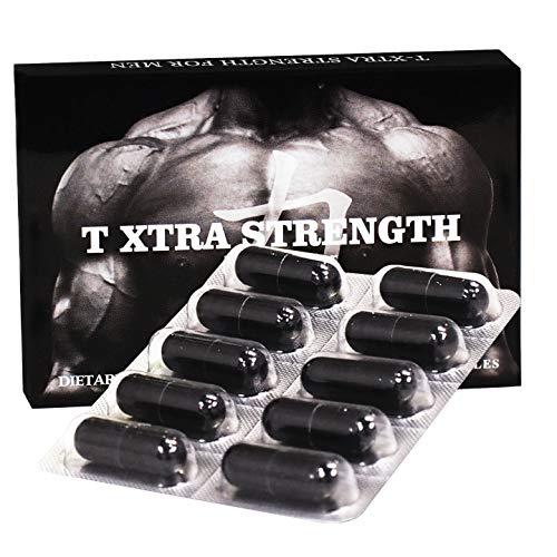 S&C Life, T Xtra Male High Performance Supplement for Energy, Strength, Endurance, Mood and Desire, Fast and Long Lasting, Premium Black Capsules, Made in USA