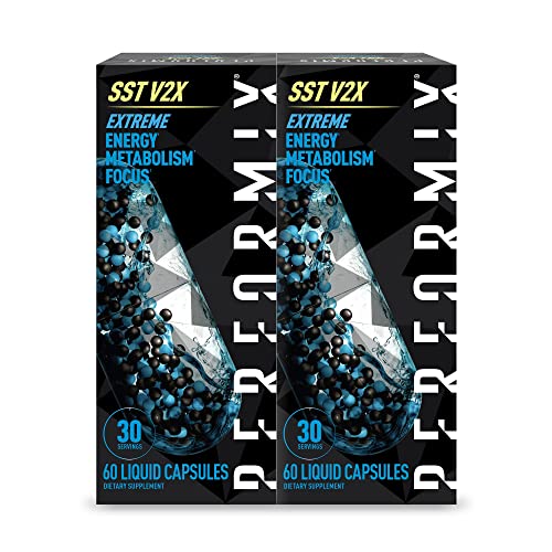 PERFORMIX SST Extreme V2X Thermogenic Supplement - 2-Pack x 60 Capsules - Energy, Fat Burner, Mental Focus, Multi-Phase Release for Easy Absorption - Caffeine, TeaCrine, Vitamin B12, BioPerine
