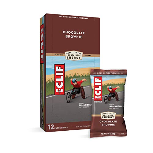 CLIF BARS - Energy Bars - Chocolate Brownie Made with Organic Oats - Plant Based Food - Vegetarian - Kosher (2.4 Ounce Protein Bars, 12 Count) Packaging May Vary