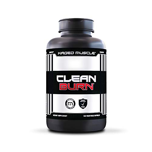 Non-Stimulant Metabolism Booster & weight management Pills for Men & Women, Kaged Clean Burn weight management Supplement with Green Tea & Carnitine to Help You Get Ripped, 180 Veggie Caps
