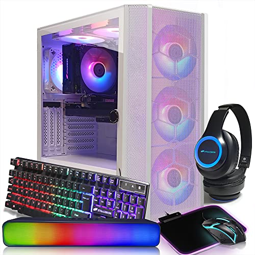 STGAubron Gaming PC,Intel Core i7-10700F up to 4.8G,GeForce RTX 2060 Super 8G GDDR6,16G DDR4,1T SSD,WiFi,BT 5.0,RGB Fan x 6,RGB Keyboard&Mouse&Mouse Pad,RGB BT Sound Bar,RGB BT Gaming Mic,W11H64