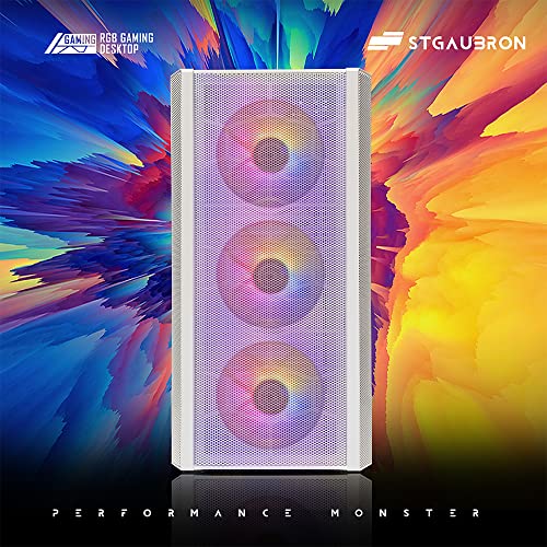 STGAubron Gaming PC,Intel Core i7-10700F up to 4.8G,GeForce RTX 2060 Super 8G GDDR6,16G DDR4,1T SSD,WiFi,BT 5.0,RGB Fan x 6,RGB Keyboard&Mouse&Mouse Pad,RGB BT Sound Bar,RGB BT Gaming Mic,W11H64