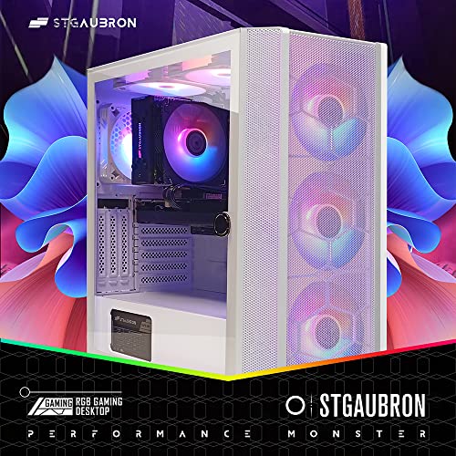STGAubron Gaming PC,Intel Core i7-10700F up to 4.8G,GeForce RTX 2060 Super 8G GDDR6,16G DDR4,1T SSD,WiFi,BT 5.0,RGB Fan x 6,RGB Keyboard&Mouse&Mouse Pad,RGB BT Sound Bar,RGB BT Gaming Mic,W11H64