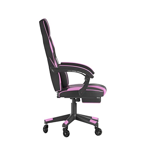 Flash X40 Gaming Chair with Reclining Back, Transparent Wheels