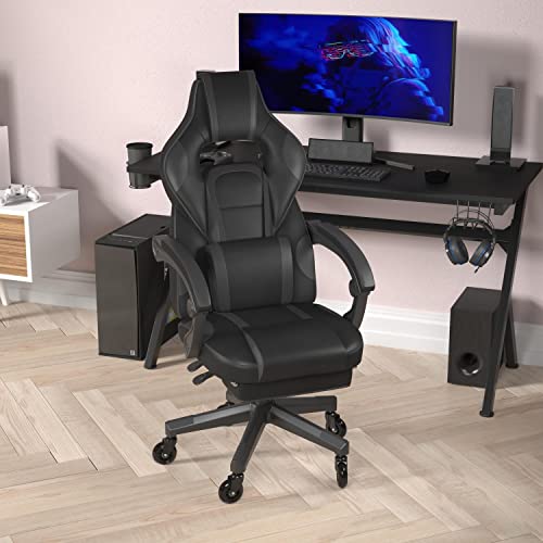 X40 Gaming Chair with Reclining Back/Arms, Roller Wheels