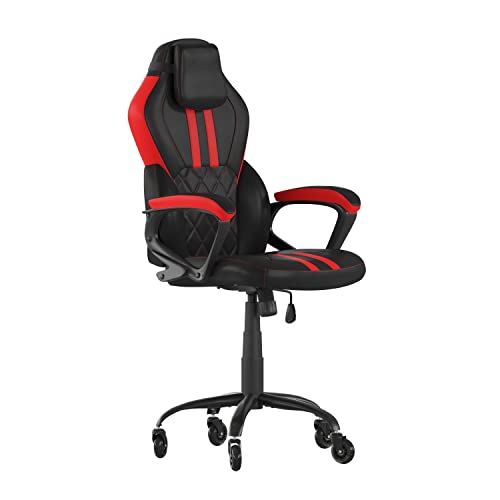 Ergonomic Gaming Chair - Adjustable Black/Red Design - 360° Swivel