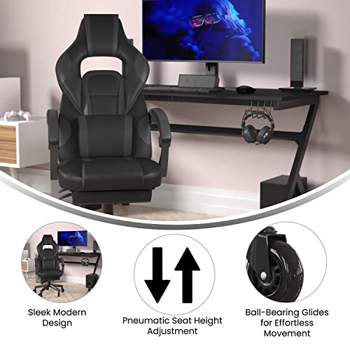 X40 Gaming Chair with Reclining Back/Arms, Roller Wheels