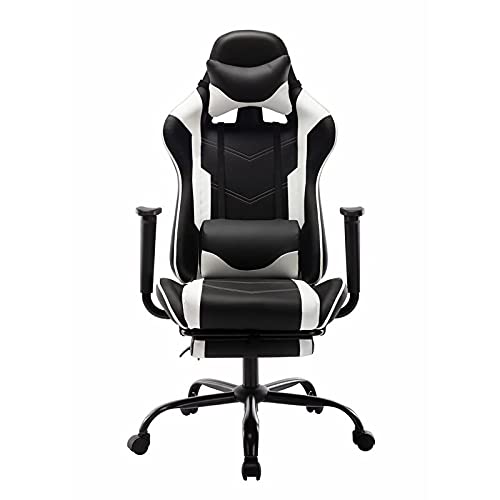 Lilo Modern White Gaming Chair - Faux Leather
