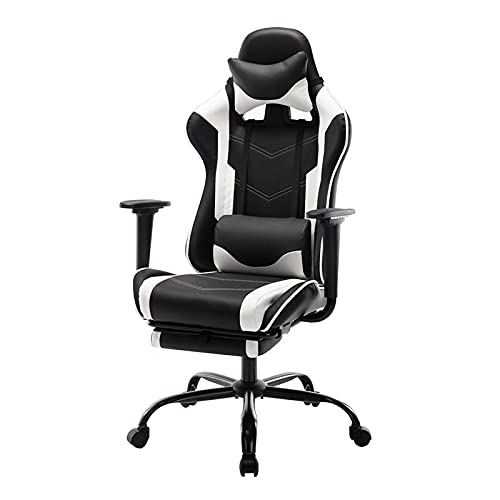 Lilo Modern White Gaming Chair - Faux Leather