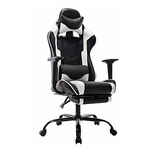 Lilo Modern White Gaming Chair - Faux Leather