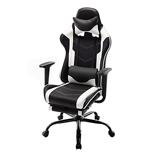Lilo Modern White Gaming Chair - Faux Leather