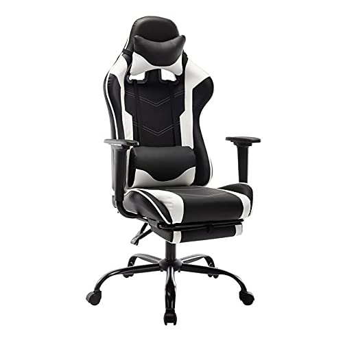 Lilo Modern White Gaming Chair - Faux Leather