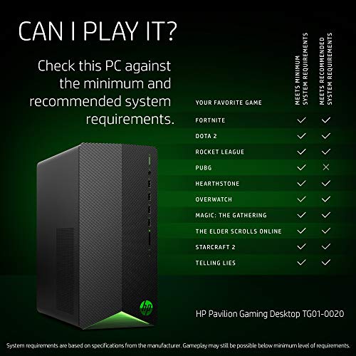 HP Gaming Desktop Computer, Intel i5, GTX 1650