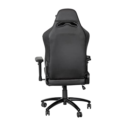 Falco Ergonomic Adjustable Gaming Chair - Black LeatherSoft/Black Stitching