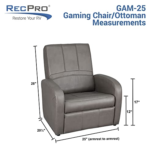RecPro Charles RV Gaming Chair Ottoman Conversion