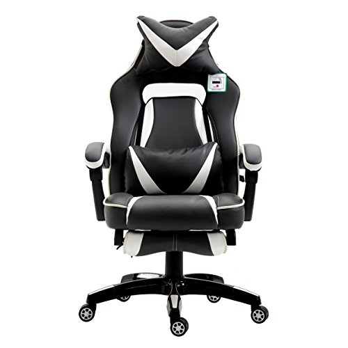 Cherry Tree Furniture Gaming Swivel Chair with Footrest