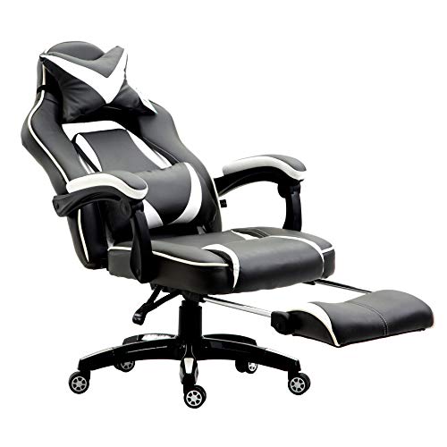 Cherry Tree Furniture Gaming Swivel Chair with Footrest
