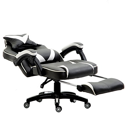 Cherry Tree Furniture Gaming Swivel Chair with Footrest