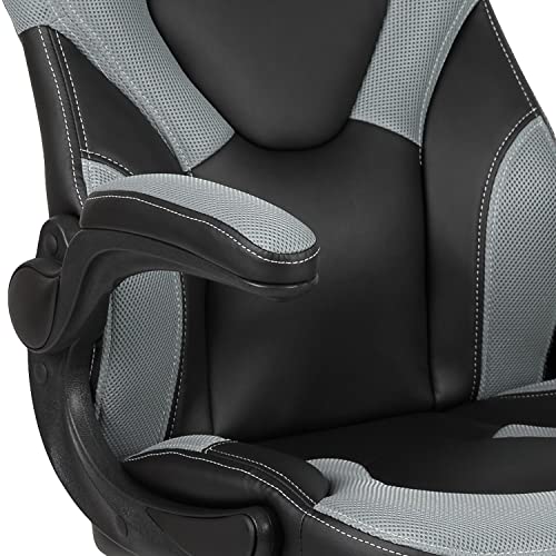 Gaming PC Chair with Adjustable Swivel, Gray/Black