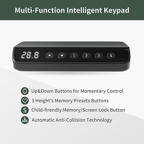 FEZIBO Electric Standing Desk with Monitor Stand, Gaming Workstation