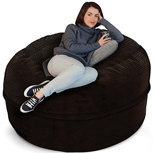 SEASXOLTE 4Ft Velvet Bean Bag Chair for Gaming