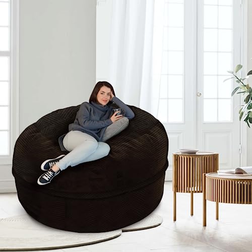 SEASXOLTE 4Ft Velvet Bean Bag Chair for Gaming