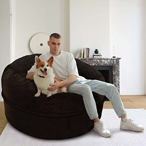 SEASXOLTE 4Ft Velvet Bean Bag Chair for Gaming