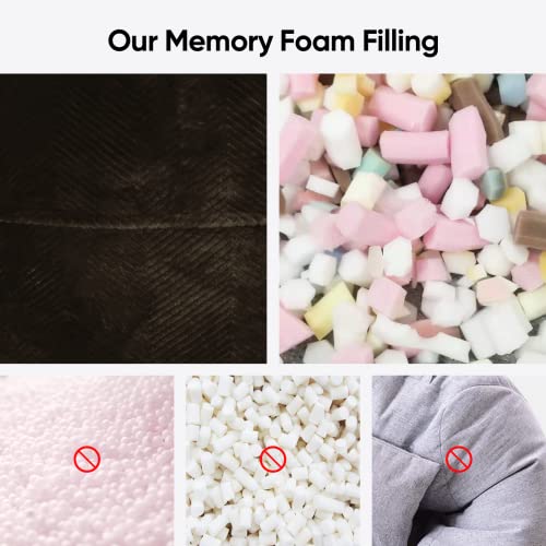 SEASXOLTE 4Ft Velvet Bean Bag Chair for Gaming