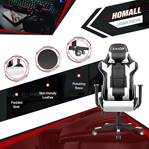 Homall Racing Chair and Z Shaped Gaming Desk